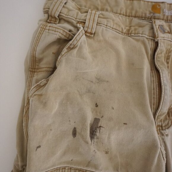 Carhartt Sandstone Tan Double Knee '19 Relaxed Fit Carpenter Painter Pants 34X34 - Picture 11 of 16